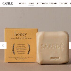 CASTLE. X Saardé Olive Oil Soap – Honey Scent
